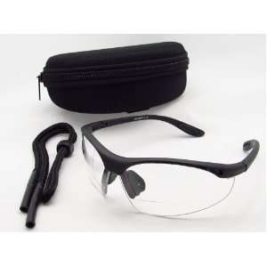 Clear Bifocal Glasses 2.50 Polycarbonate Black Half Frame with CZ87.1 