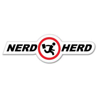 Nerd Herd Computer Geek car bumper sticker 7 x 2  