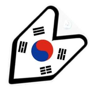  JDM Korea Korean Flag Car Decal Badge Automotive