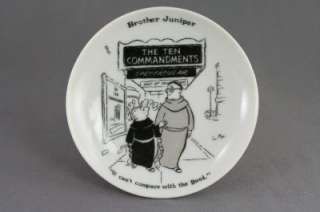 Brother Juniper Cartoon Mini Plate Lot 1960 Shafford Co  