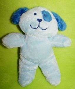MTY International Co. Blue stuffed Puppy Dog Rattle toy  