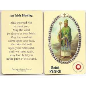  Saint Patrick Holy Card with Relic 
