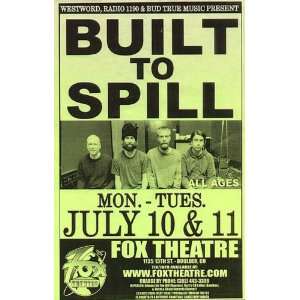  Built to Spill Fox Boulder Concert Poster BTS 2006