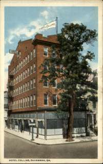 SAVANNAH GA Hotel Collins Old Postcard  