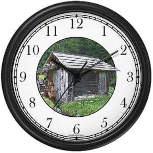  Cabin with Water Mill / Watermill (JP6) Wall Clock by 