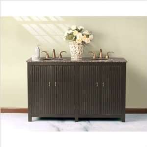   Double 58 Bathroom Vanity in Black with Carroty Furniture & Decor