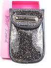 Betsey Johnson Black Glitteratzzi PDA IPhone Case Pouch BS29340 NWT