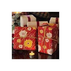   wrapping paper, Blossoming Garden (set of 4)
