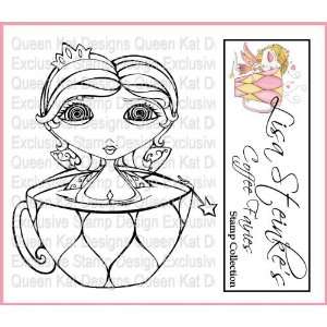  Java Junkie Coffee Fairy Unmounted Rubber Stamp 