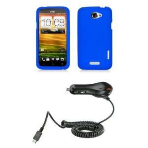  HTC One X (AT&T) Premium Combo Pack   Blue Gel Skin Case + Atom 