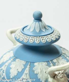 Wedgwood Blue Jasper Ware Dancing Hours Vase Victorian Antique c.1850 