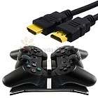 BLACK HIGH SPEED HDMI CABLE M/M 6FT+USB DUAL CONTROLLER CHARGER FOR 