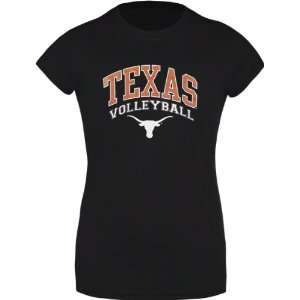  Texas Longhorns Womens Black Volleyball Outside Hitter T 