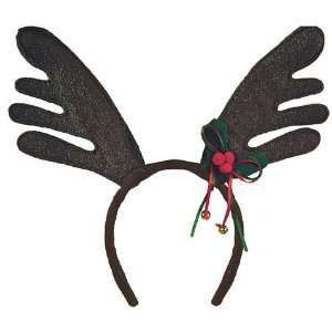  Reindeer Antler Glitter Headband Brown 12in Toys & Games