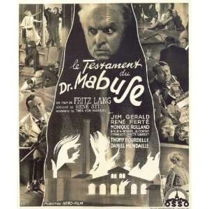  The Testament of Dr. Mabuse Poster Movie French 11x17 