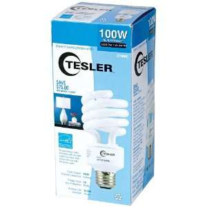  Tesler 25 Watt Warm White Energy Star Spiral CFL Bulb 