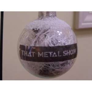  That Metal Show ~ Glass Christmas Ornament ~ White & Black 