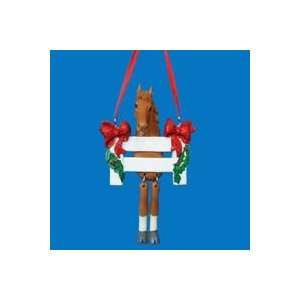  Club Pack of 12 Single Horse with Fence Christmas Ornament 