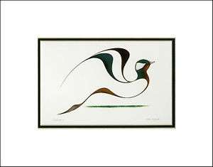 ISAAC BIGNELL Manitoba Cree art ~ GLIDING IN ~ smp  