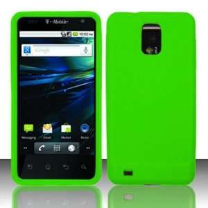  LG Optimus 2x G2X (T Mobile) Neon Green Soft Rubber Skin 