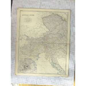   JOHNSTON ANTIQUE MAP c1870 AUSTRIAN EMPIRE VIENNA PLAN