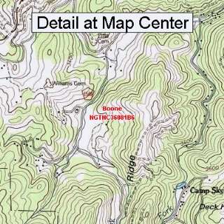   Topographic Quadrangle Map   Boone, North Carolina (Folded/Waterproof
