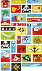 Amscan Little Boys Pirate Birthday Party Favor Stickers  