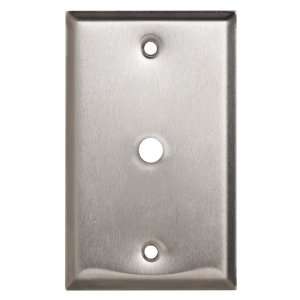   Wall Plate with Stainless Steel, Single Gang, 1 Port, 375 Inch Hole
