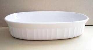 Corning Ware French White Oval Ribbed Individual Casserrole Bakeware 