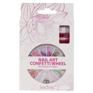  Technic Nail Art Confetti Wheel   Hearts/Stars/Bows 