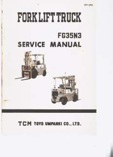 TCM Forklift TRUCK Service Manual FG35N3  
