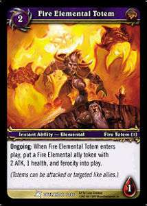 Fire Elemental Totem x 4   OUTLAND 77   WOW TCG  