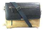 dionigi black tan italian leather laptop briefcase messenger bag made