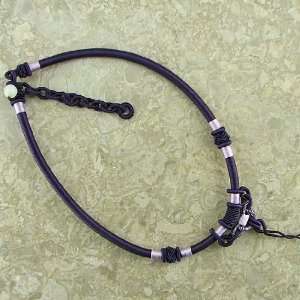  5mm handmade knot purple silk cord necklace 16 strand 