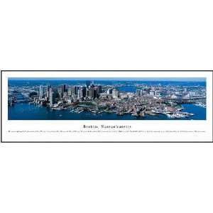  Boston, Massachusetts Panoramic View Framed Print