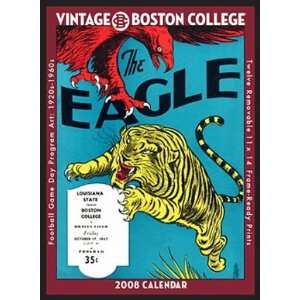 Boston College 2008 Vintage Football Program Calendar  