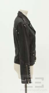Dolce & Gabbana Faded Black Denim Motorcycle Jacket Size 42  