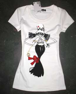 New Moschino Womenscartoon clowngirl Shirt Sz.40 44 2 color  