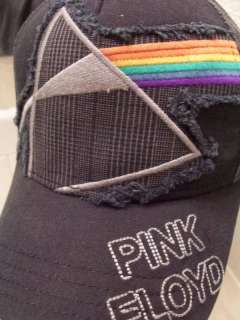 Pink Floyd Dark Side of the Moon Black Plaid Ball Cap Trucker Hat New 