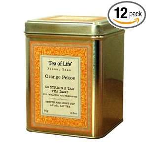Tea Of Life Black Tea Series, Orange Pekoe, 50 Count, 3.1 Ounce Tin 