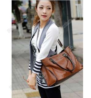 Newest PU Leather Womens Tote Shoulder Bags Handbag Fashion Satchel 4 