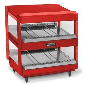  Nemco 6480 24SR Red 24 Slanted Double Shelf Merchandiser 
