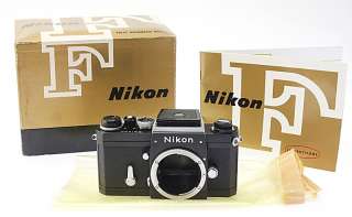 Vintage Black Nikon F Camera With Waist Level Finder & Original Box 