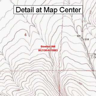 USGS Topographic Quadrangle Map   Bowlus Hill, Oregon (Folded 