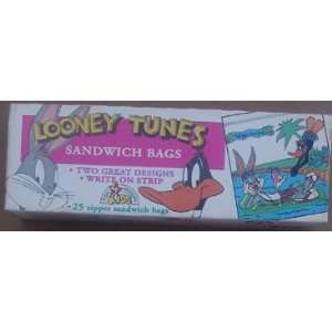  Bunny & Daffy Duck Looney Tune Sandwich Zipper Bags Unopen Box Of 25
