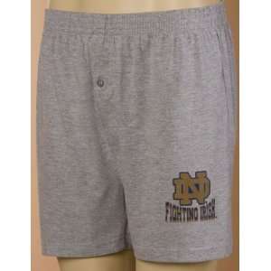  Notre Dame Fighting Irish Gray Cotton Boxer Shorts Sports 