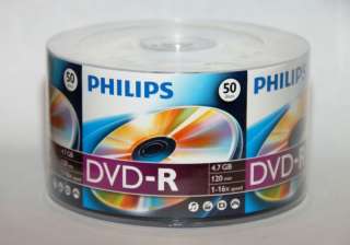 600 PHILIPS BRANDED 16X DVD R BLANK DVDR MEDIA DISCS  