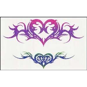  Two Color Heart Design Temporaray Tattoo Toys & Games