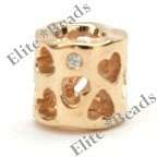 Authentic Pandora 14K Gold Katies Diamond of Love Bead 750275D  