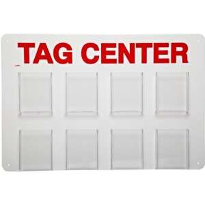   , Red On White Color 8 Pocket Premium Tag Center, Legend Tag Center
